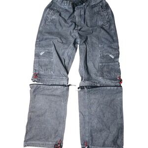 Airwalk Cargo Pants Convertible Zip‎ Off Grey Wash medium gorpcore techwear